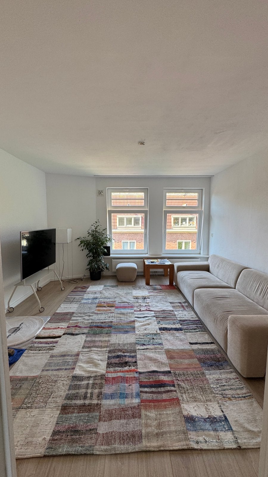 Patchwork Rug / Tapijt, Huis en Inrichting, Stoffering | Tapijten en Kleden, Ophalen, 200 cm of meer, Vintage Patchwork, Zo goed als nieuw