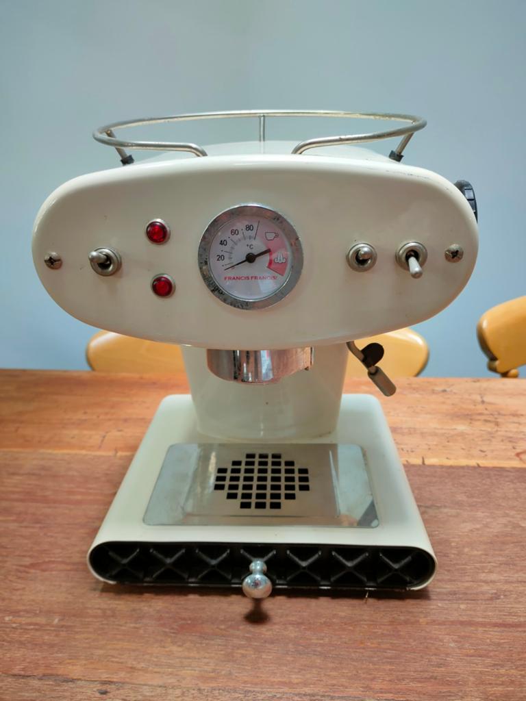 Illy Francis Francis X1 Espressomachine - Opknapper, Ophalen, Gebruikt, Espresso apparaat, Gemalen koffie