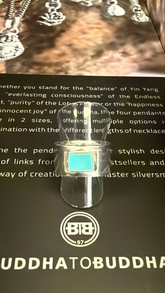 BUDDHA TO BUDDHA FLIP TURQUOISE RING MAAT 17 € 159,00, Sieraden, Tassen en Uiterlijk, Ringen, Nieuw, Ophalen of Verzenden, 17 tot 18
