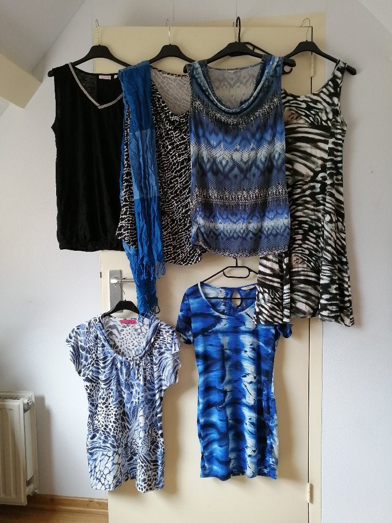 Topjes Shirts Jurk Sjaal - Maat 36 / S - Set van 7, Kleding | Dames, Jurken, Diverse, Zo goed als nieuw, Maat 36 (S), Boven de knie