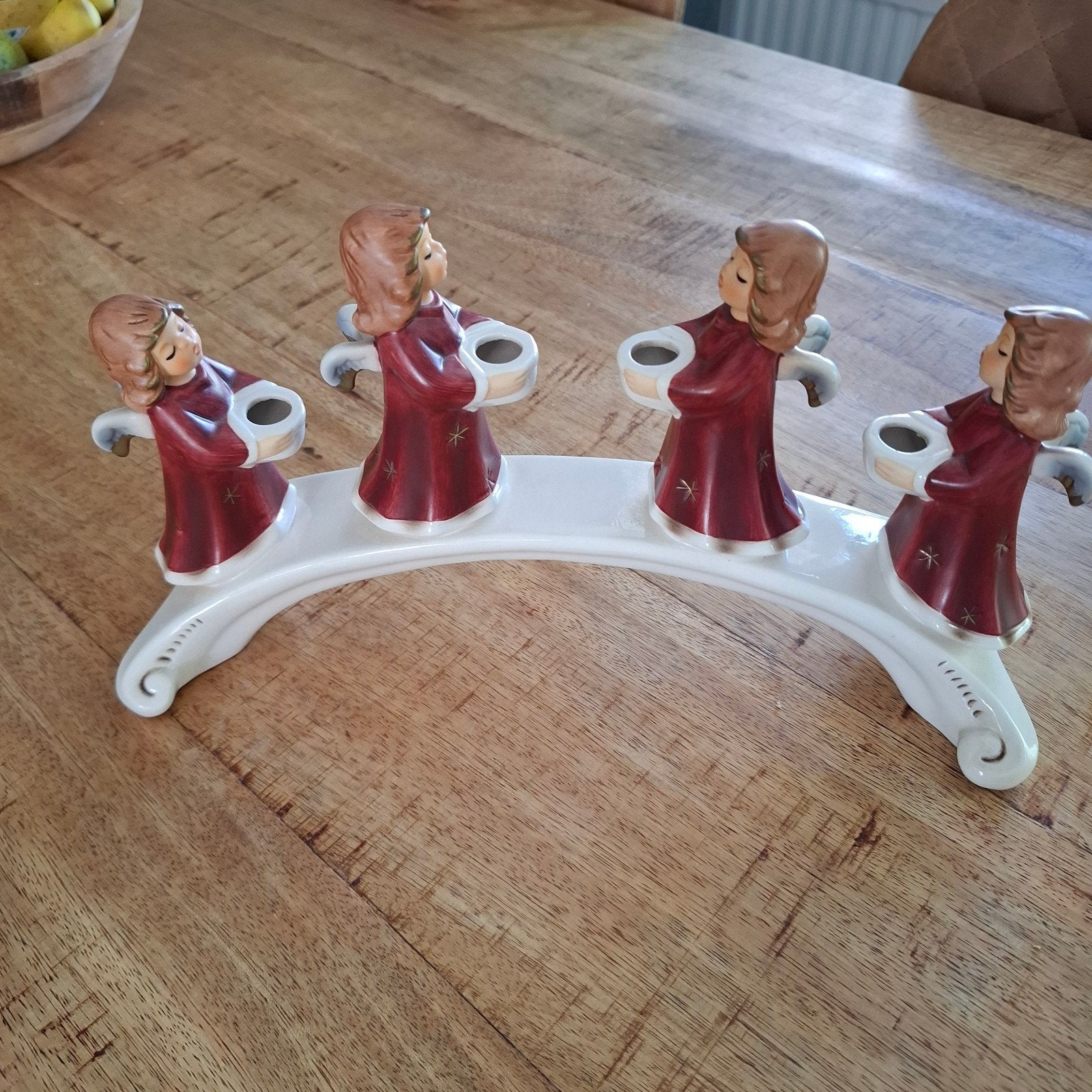 Goebel Kerstengelen Kaarsenhouder - Vintage Kerstdecoratie, Antiek en Kunst, Ophalen