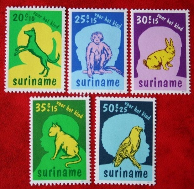 Suriname 1977 - ZB 102-106 - Kinderpostzegels, Ophalen of Verzenden, Postfris