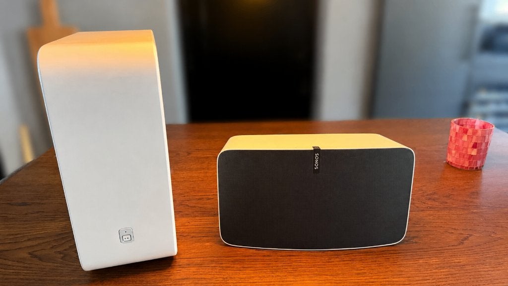 Sonos Play:5 wit + Sonos Sub wit – complete set, Ophalen, Zo goed als nieuw, Speakerset, Sonos