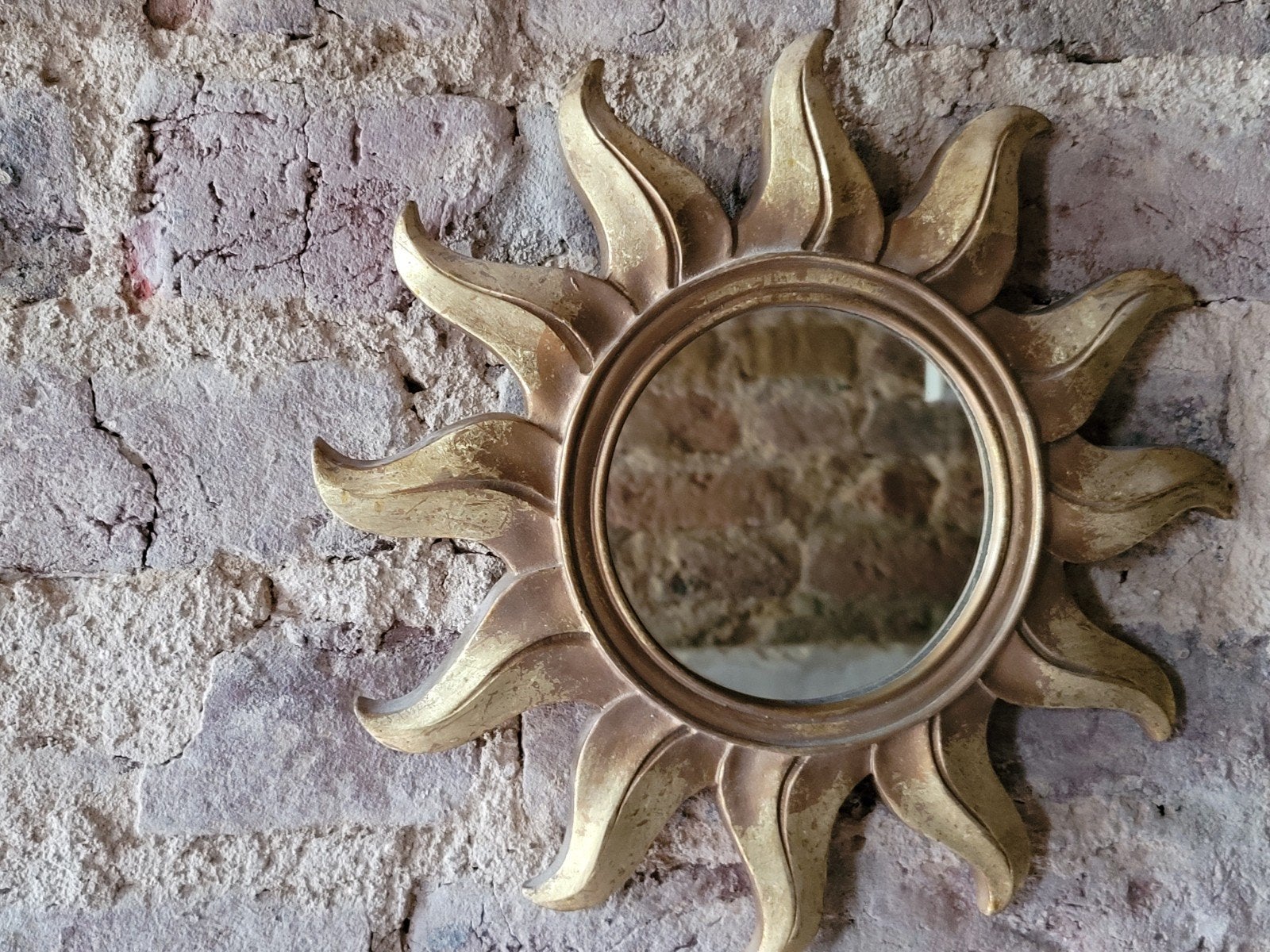 Zonnespiegel / SPIEGEL ZON 28 CM, Huis en Inrichting, Woonaccessoires | Spiegels, Minder dan 50 cm, Rond, Ophalen of Verzenden