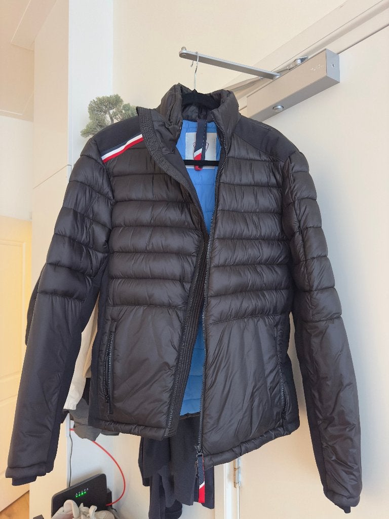 Rossignol Black Quilted Puffer Jacket - Size L, Maat 52/54 (L), Rossignol, Zwart, Nieuw