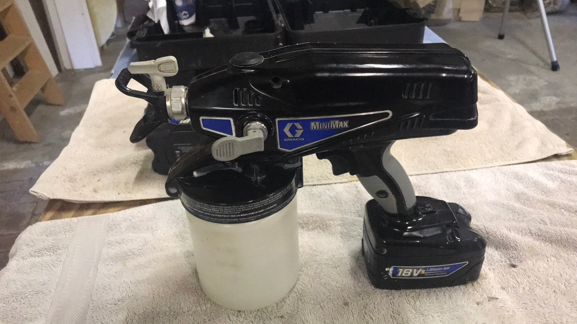 Graco verfspuit, Ophalen, Gebruikt