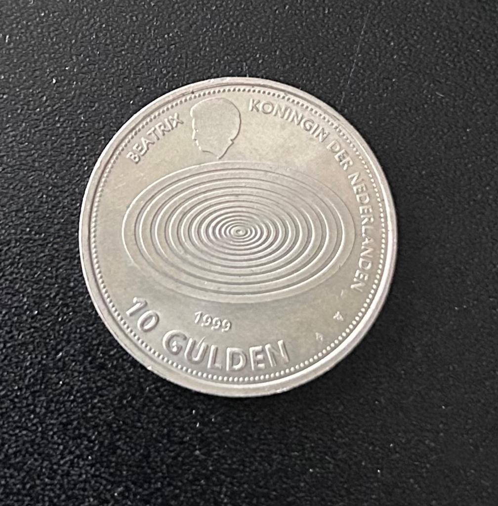 10 Gulden munt Koningin Beatrix 1999 en 2000, Postzegels en Munten, Munten | Nederland, Ophalen of Verzenden, Koningin Beatrix