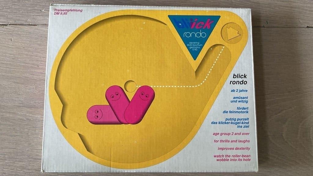 Blick rondo spel behendigheidsspel jumping bean game vintage, Een of twee spelers, Verzenden, Gebruikt