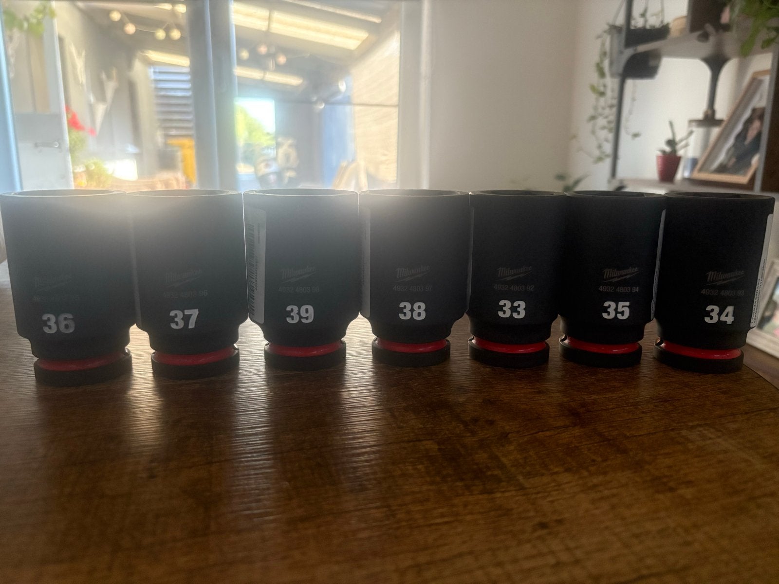 Milwaukee doppen set 33-39 mm (1 gebruikt, rest nieuw), Ophalen of Verzenden, Nieuw