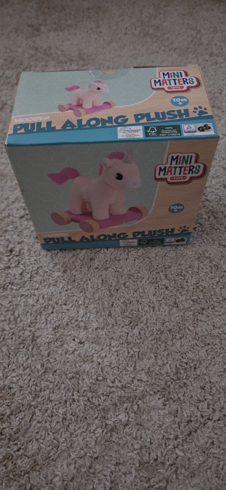 Mini Matters Eenhoorn Trekdier - Nieuw in doos, Kinderen en Baby's, Ophalen of Verzenden, Nieuw, Overige typen, Met wieltjes