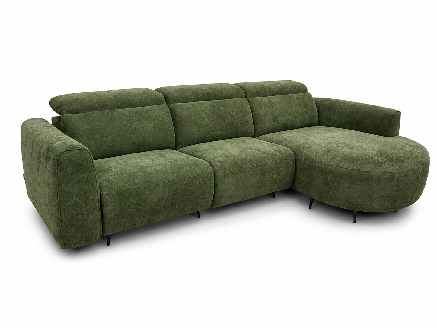 Nieuwe luxe elektrische hoekbank – groen | 320  170 cm |, Ophalen, 250 tot 300 cm, 125 tot 150 cm, Hoekbank