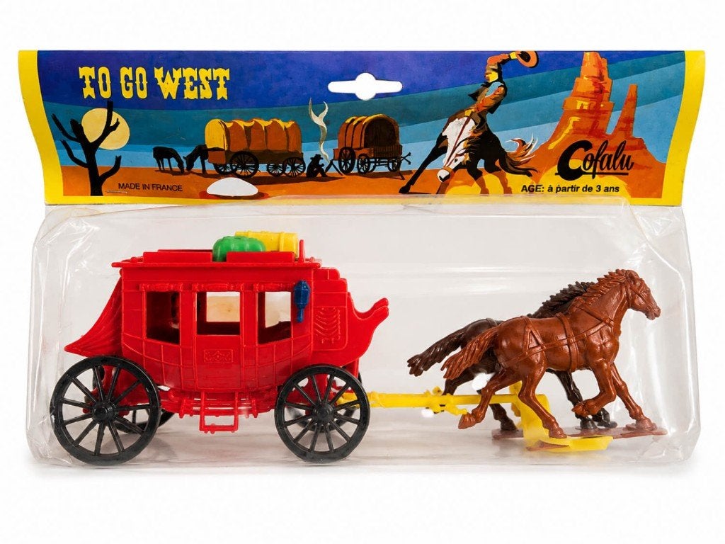 Cofalu To Go West Vintage Postkoets met 2 Paarden, Verzenden, Nieuw