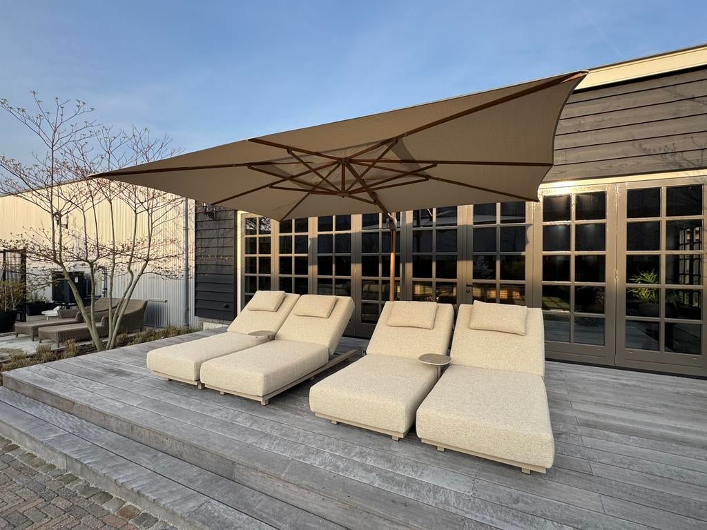 4 seasons outdoor ligbed Latte Daybed Verstelbaar Ligbedden, Tuin en Terras, Ligbedden, Ophalen of Verzenden, Nieuw, Aluminium