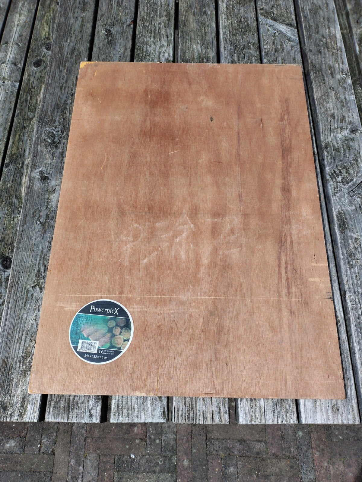 Powerplex plaat 70x50x1,5cm - Nog prima te gebruiken, Doe-het-zelf en Verbouw, Ophalen, Gebruikt, Minder dan 25 mm, Plank