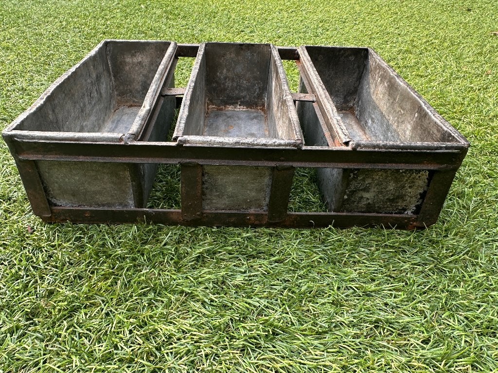 Zinken plantenbak, Ophalen of Verzenden, Rond, Metaal, Minder dan 30 cm