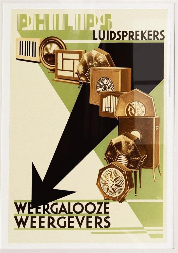 PHILIPS Luidsprekers radio Vintage Reclame poster, Verzamelen, Verzenden, Nieuw, Overige typen