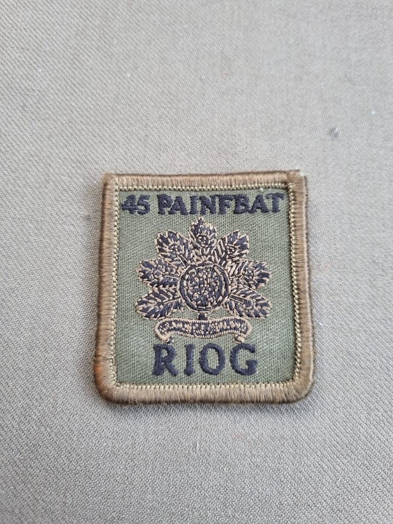Borstpatch 45 Painfbat RIOG, Verzamelen, Militaria | Algemeen, Ophalen of Verzenden, Landmacht, Nederland, Embleem of Badge