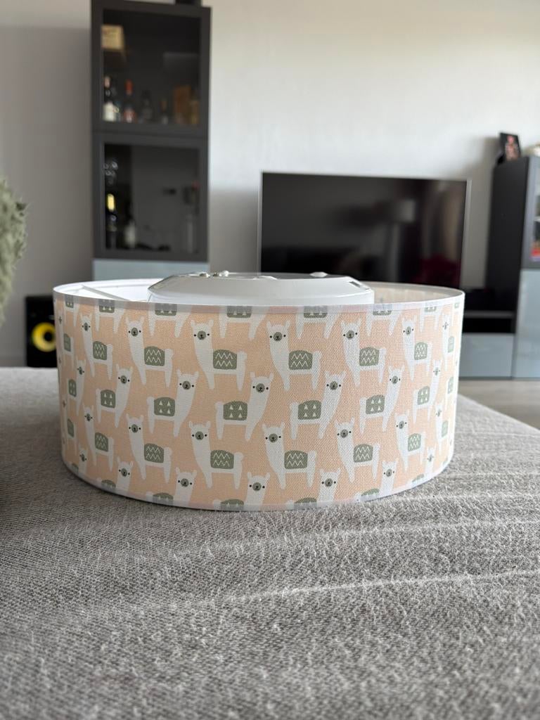 Plafondlamp met lama print, Ophalen of Verzenden, Zo goed als nieuw, Stof