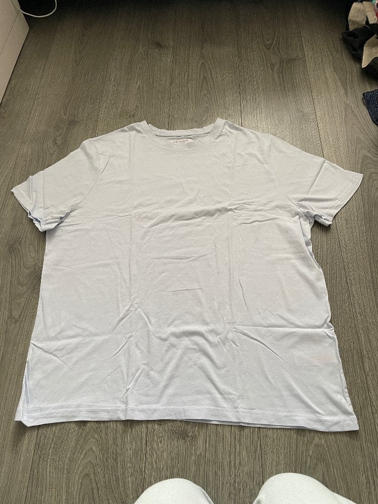 Primark heren basic licht baby blauw t-shirt mt XL, Blauw, Maat 56/58 (XL), Ophalen of Verzenden, Zo goed als nieuw