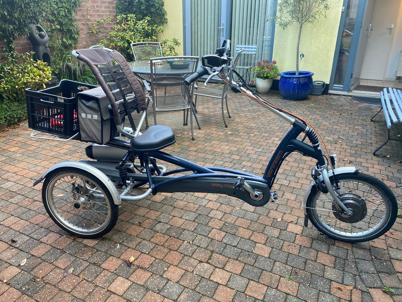 Van Raam Easy Rider driewieler met nieuwe accu, Ophalen, Zo goed als nieuw, Trommelrem