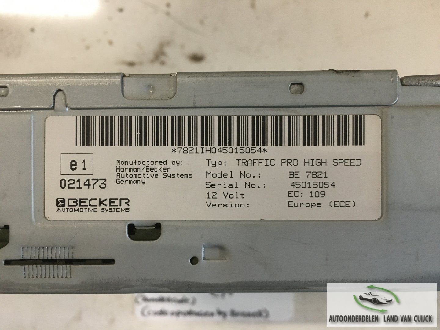Mercedes Vito 109cdi 2005 Becker Traffic pro high speed