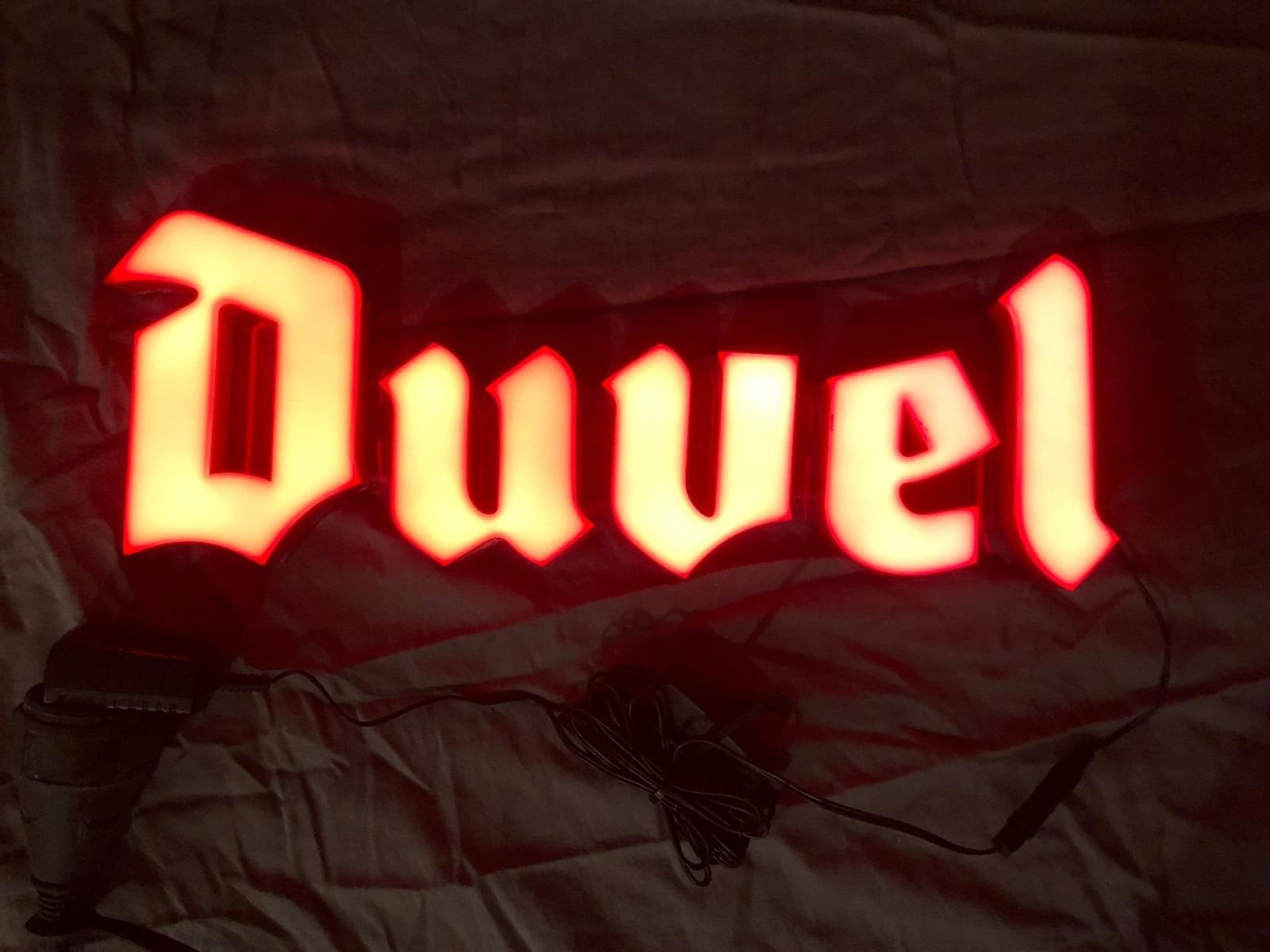 DUVEL lichtreclame, Ophalen of Verzenden, Zo goed als nieuw, Overige typen, Duvel