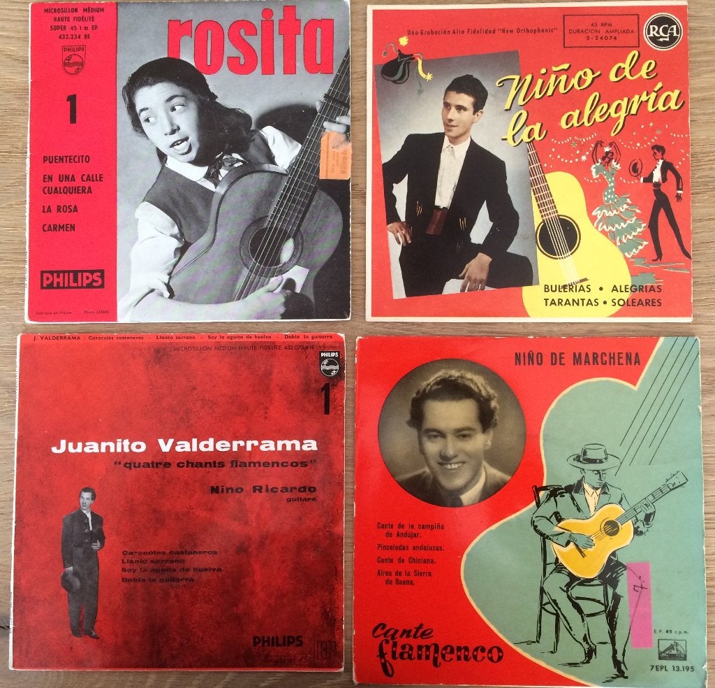 Flamenco op 4 EP's, Wereldmuziek, 7 inch, Zo goed als nieuw, EP