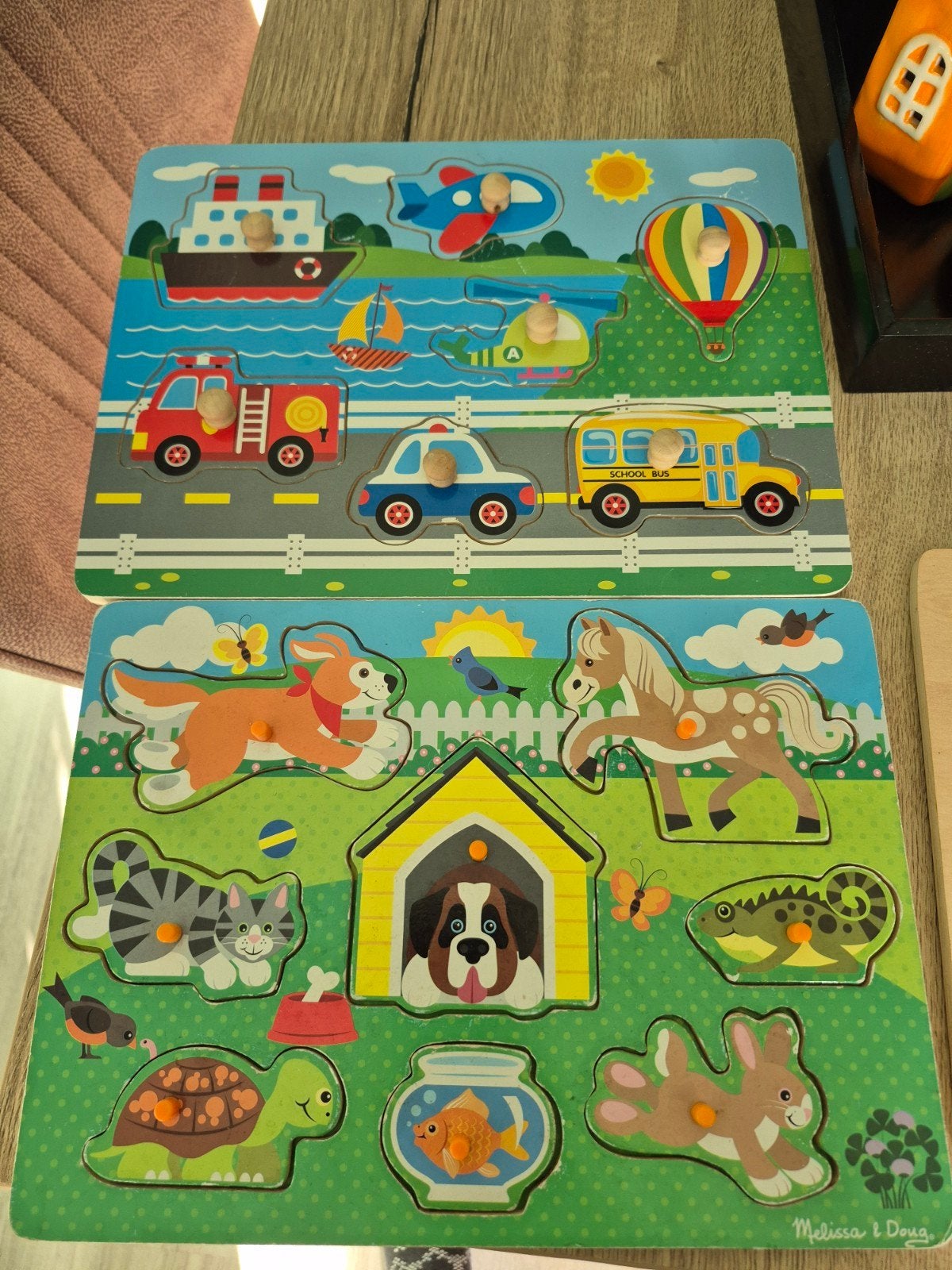 Houten Puzzels voor Kinderen, 2 tot 4 jaar, Ophalen of Verzenden, Zo goed als nieuw, Van hout