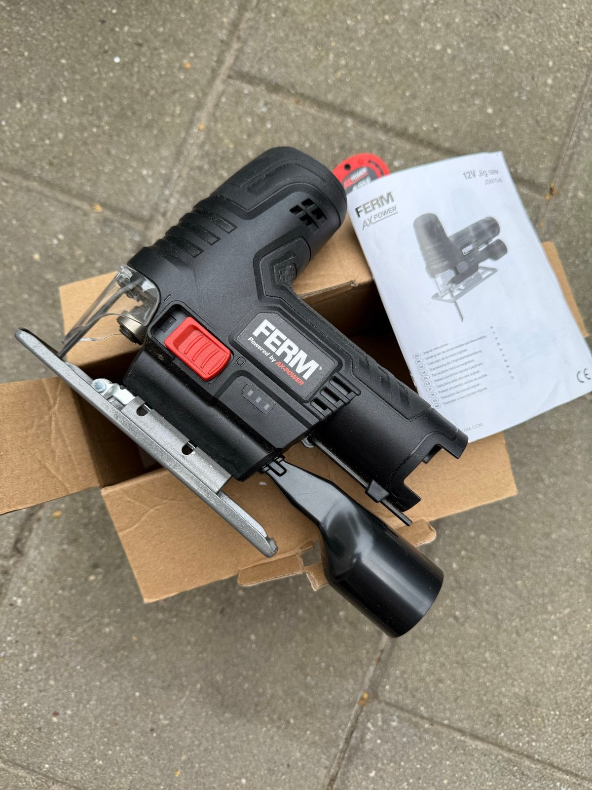 Ferm AX-Power 12V Accu Decoupeerzaag - Nieuw in doos, Doe-het-zelf en Verbouw, Minder dan 30 mm, Decoupeerzaag, Nieuw, Ophalen of Verzenden