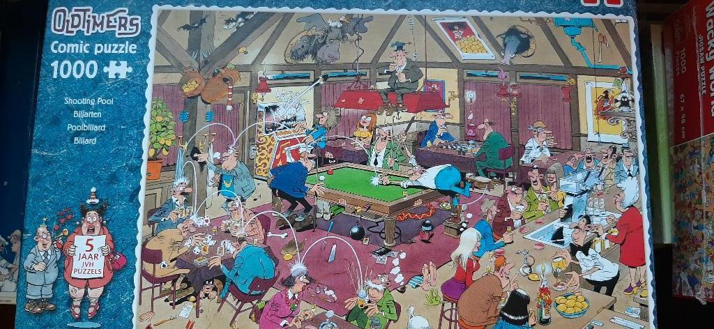 van Haasteren puzzel, Biljarten, 1000 stukjes, Ophalen, 500 t/m 1500 stukjes, Zo goed als nieuw, Legpuzzel