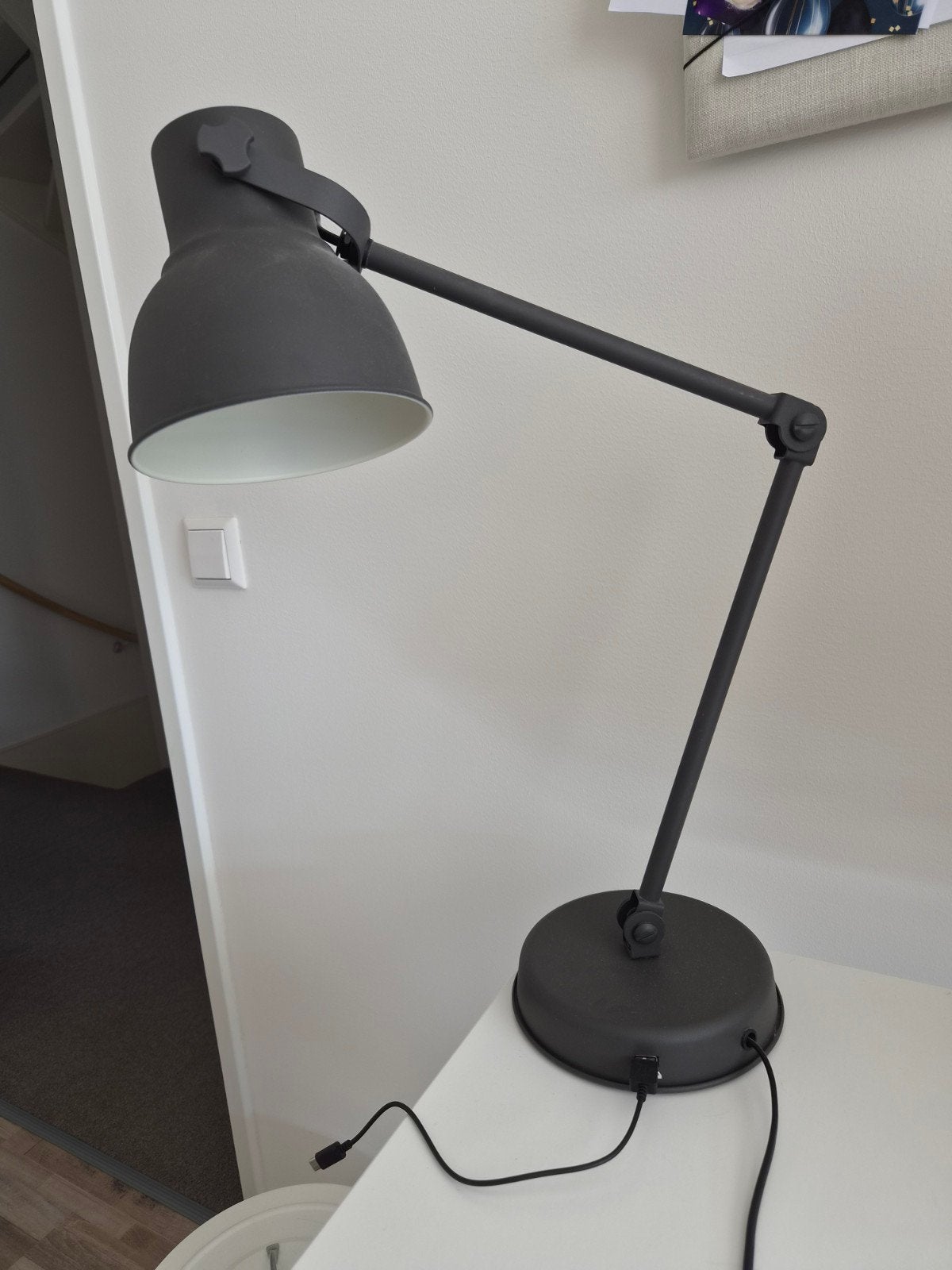 bureaulamp knikarm, Ophalen