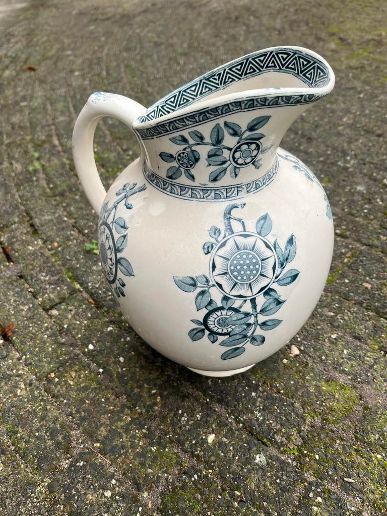 Antieke Delftse Stijl Bloemenkan Petrus Regout Maastricht, Antiek en Kunst, Ophalen