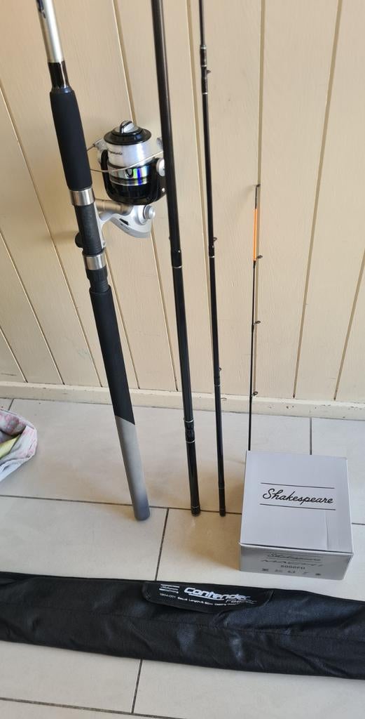 Shakespeare feeder hengel 3.60m + molen 6000. Set. Nieuw., Watersport en Boten, Ophalen, Feeder + molen, Shakespeare, 3.60m, 6000FD