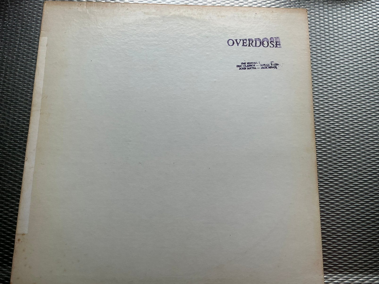 Zeldzame Bootleg LP: Overdose - Jimi Hendrix, John Mayall, LP, Rock, Gebruikt, Ophalen of Verzenden