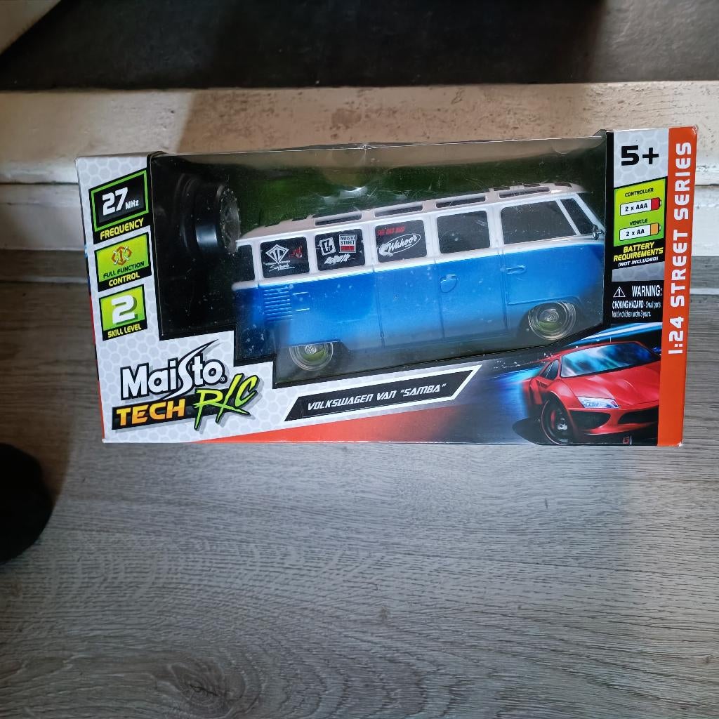 Maisto tech radiografisch rc auto bus vw blauw, Elektro, Nieuw, Ophalen of Verzenden, Auto onroad