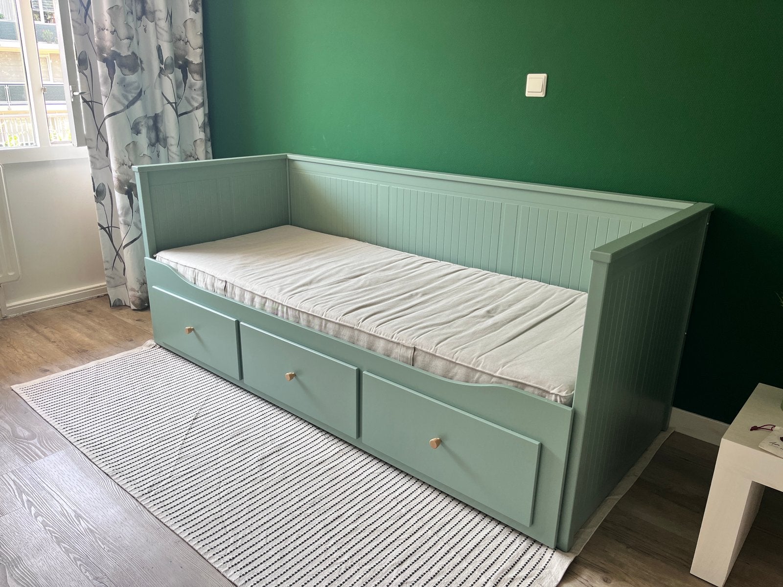 Ikea Hemnes slaapbank, als nieuw! Prijs in omschrijving., Ophalen, Tweepersoons, Zo goed als nieuw, 80 cm