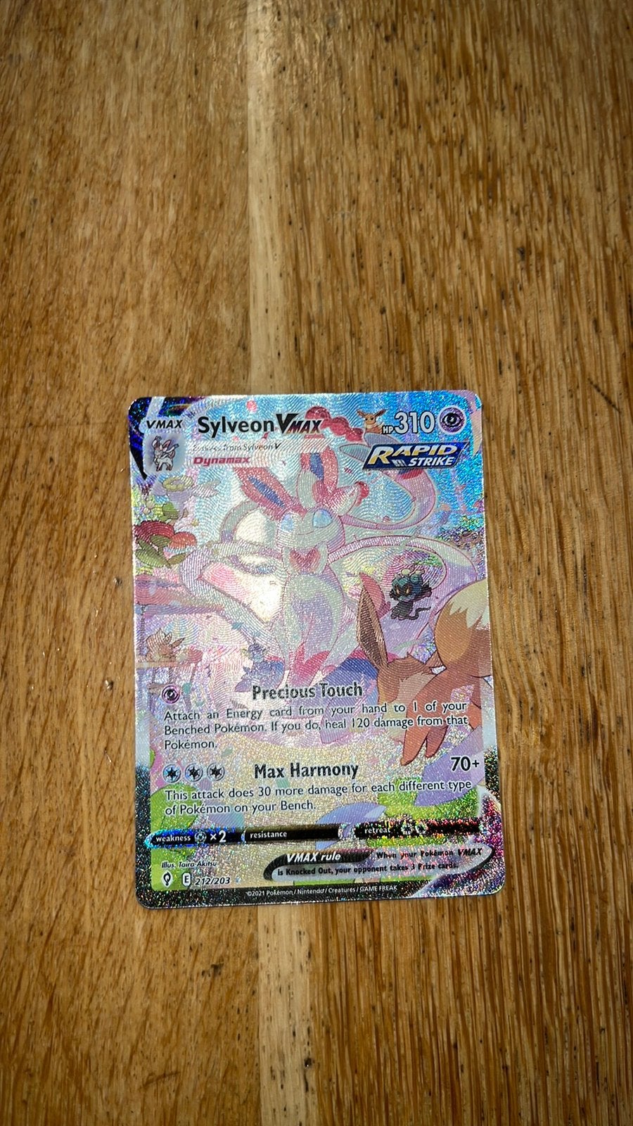 Sylveon Vmax 212/203 evolving skies in superstaat, Hobby en Vrije tijd, Ophalen, Zo goed als nieuw, Losse kaart