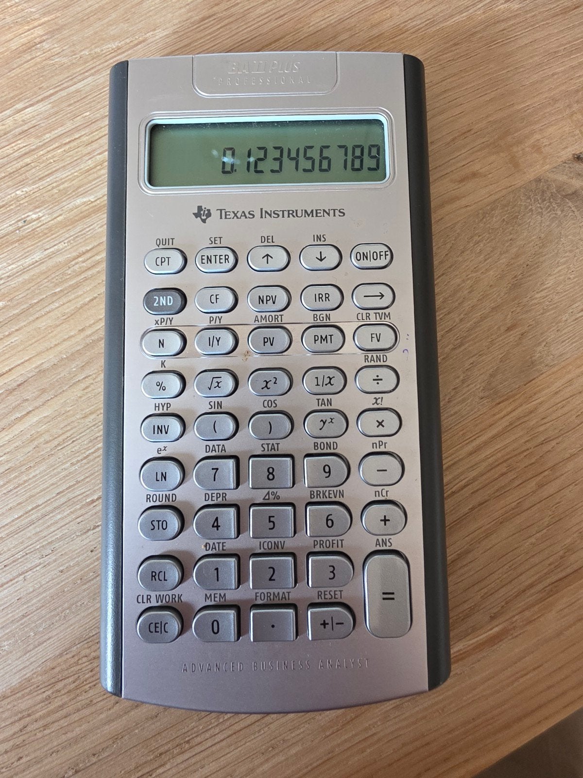 Financiële calculator BA II plus prof Texas Instruments, Ophalen of Verzenden, Gebruikt