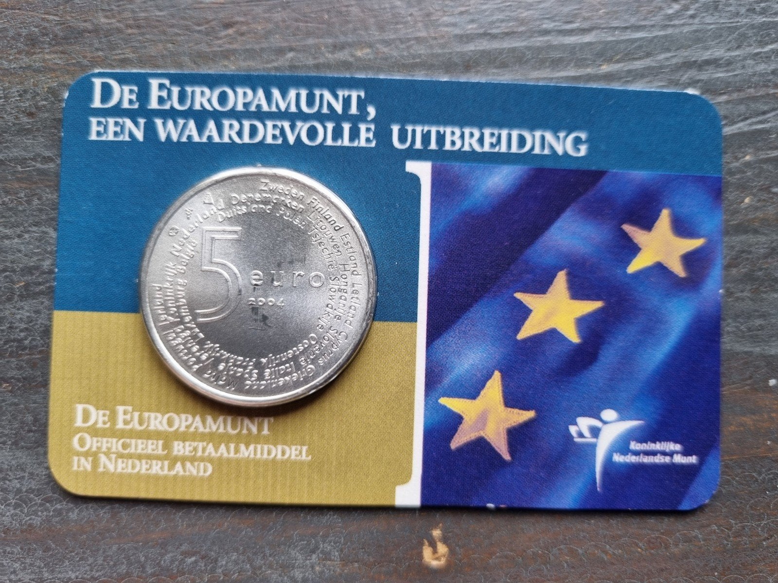 5 euro europamunt 2004 coincard, Postzegels en Munten, Munten | Nederland, Ophalen of Verzenden, Koningin Beatrix, Euro's, Zilver