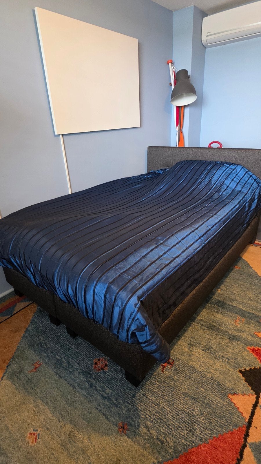 TE KOOP ZGAN  2P BOXSPRING, Ophalen, Zo goed als nieuw, Tweepersoons, Bruin