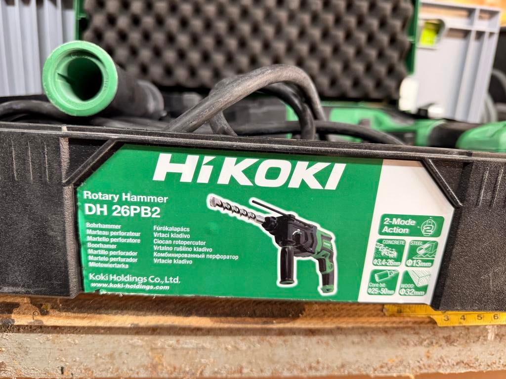 Hikoki Rotary Hammer DH 26PB2, Ophalen of Verzenden, Gebruikt, Boor- en/of Breekhamer, Klopboormechanisme