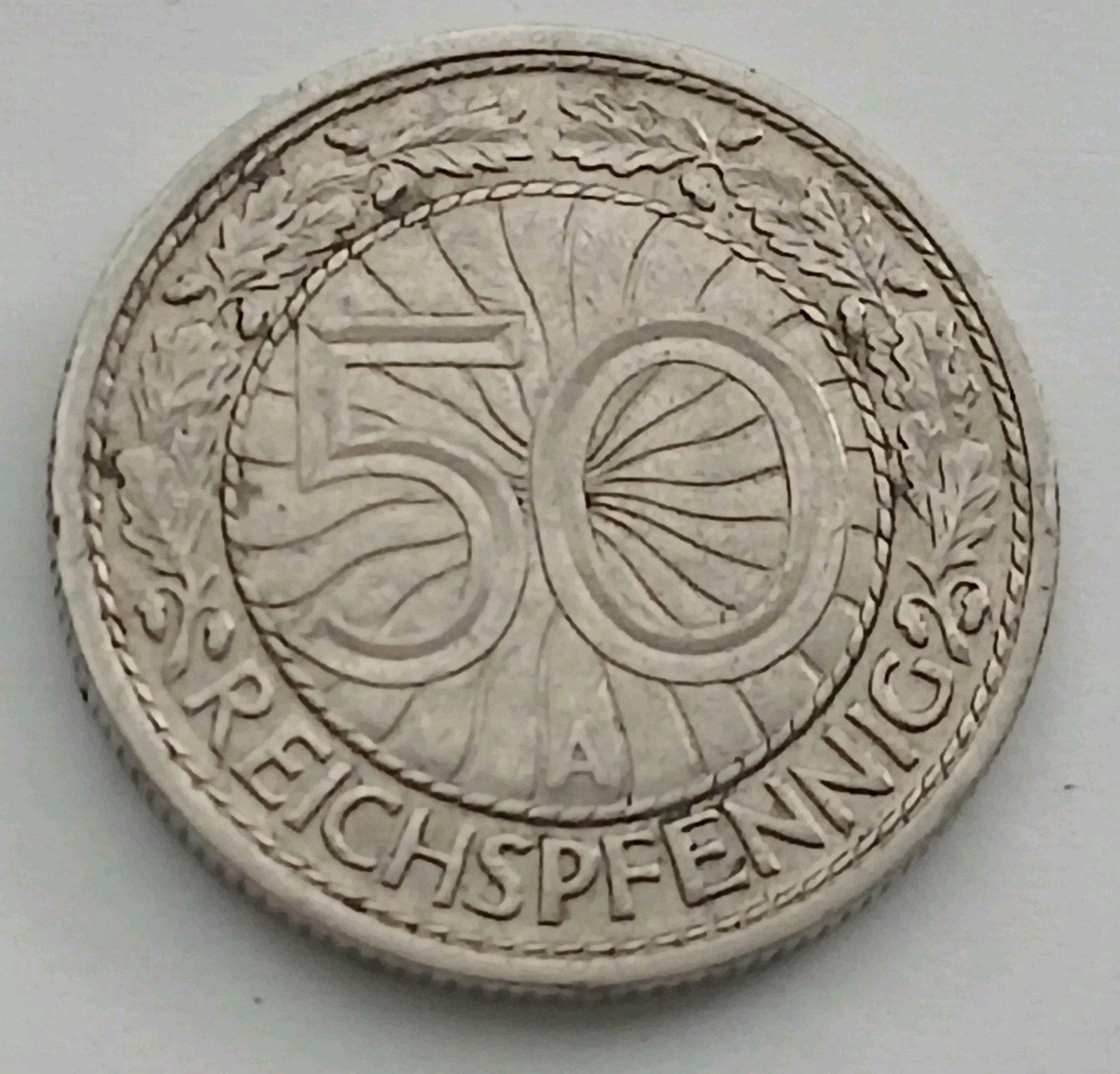50 Reichspfennig 1929A Duitsland Oude Munt Weimar Republiek, Postzegels en Munten, Ophalen of Verzenden, Duitsland