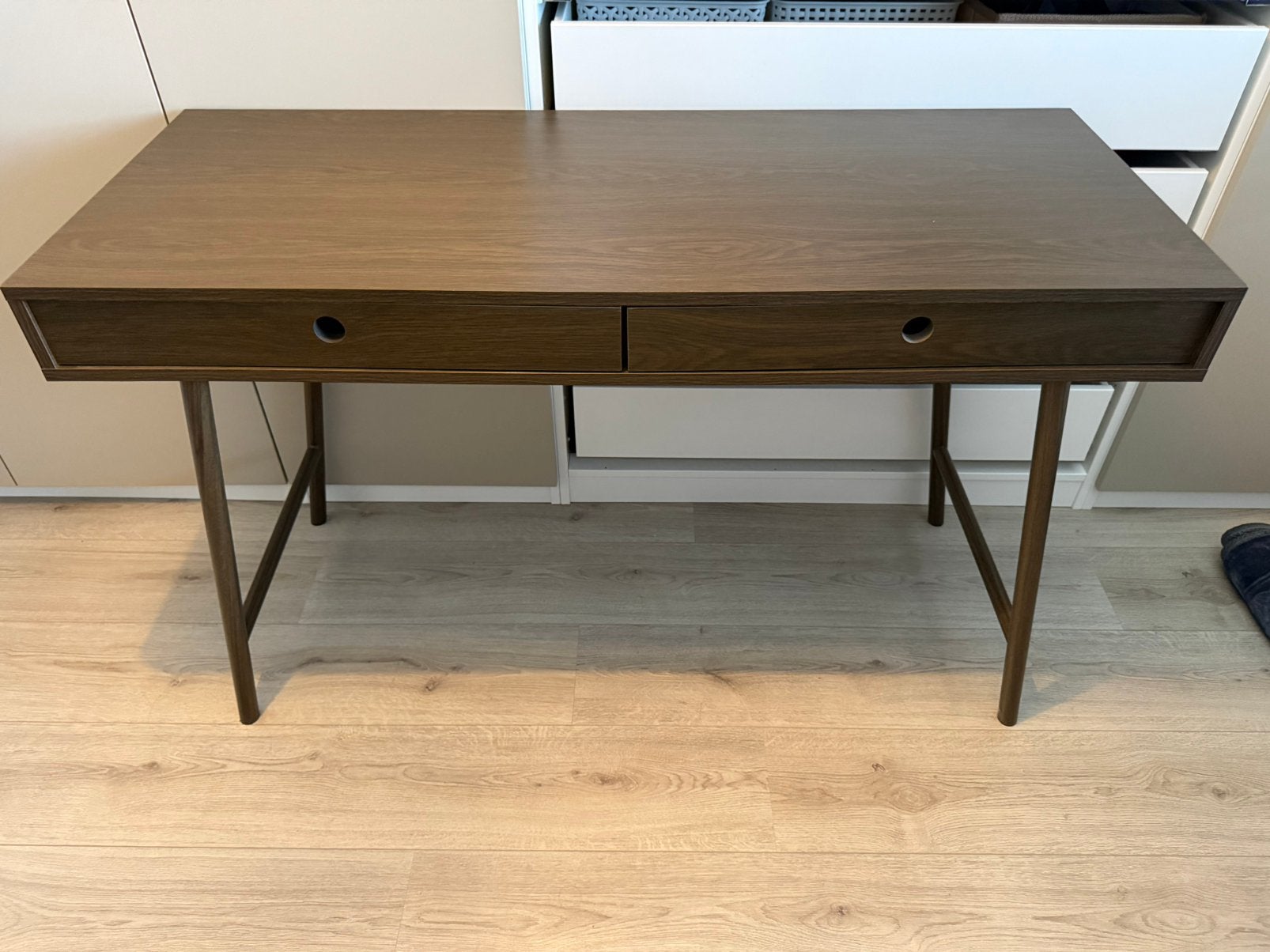Modern bureau met lades - Donkerbruin, Ophalen, Zo goed als nieuw