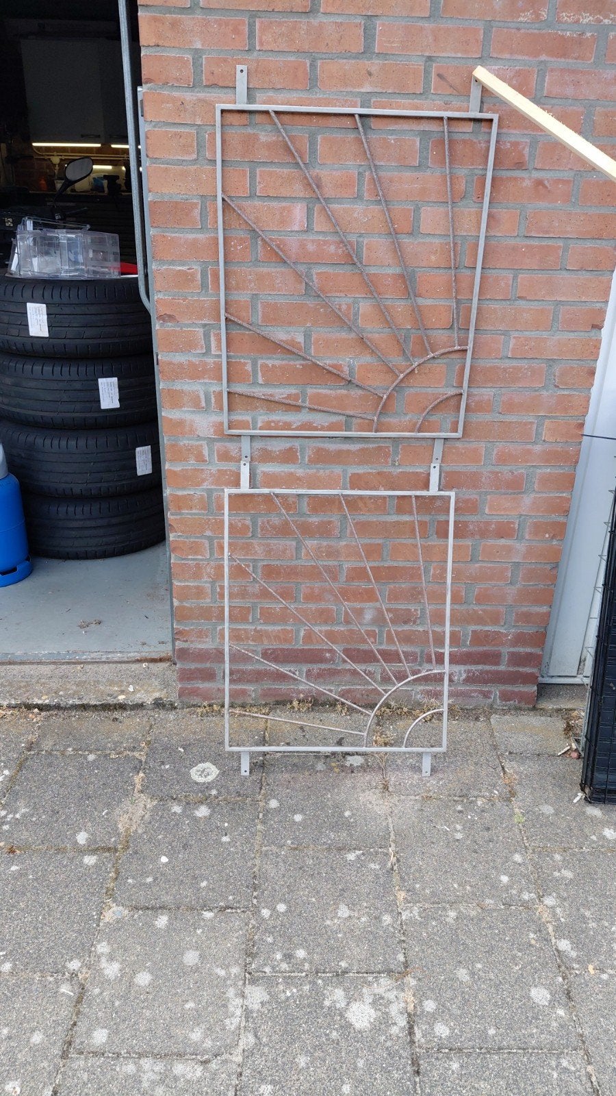 Sier/beveiligingshek RVS (set) voor het raam van de voordeur, Ophalen, Rvs