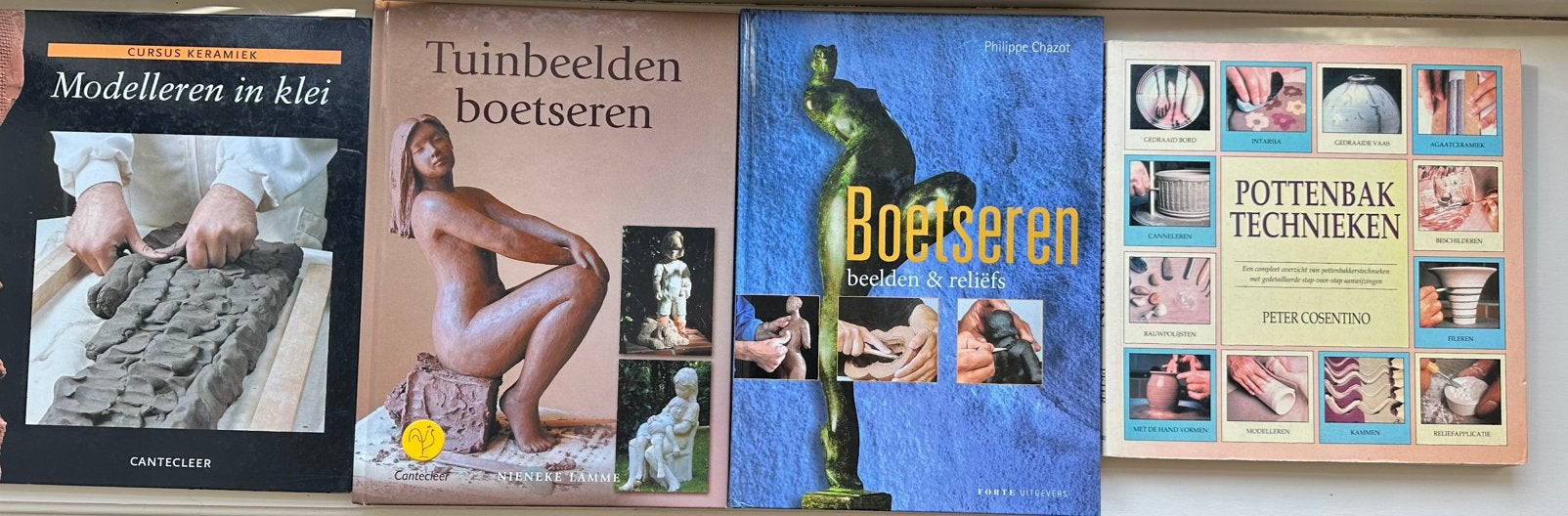 Set van 4 keramiekboeken, Hobby en Vrije tijd, Pottenbakken, Verzenden, Zo goed als nieuw