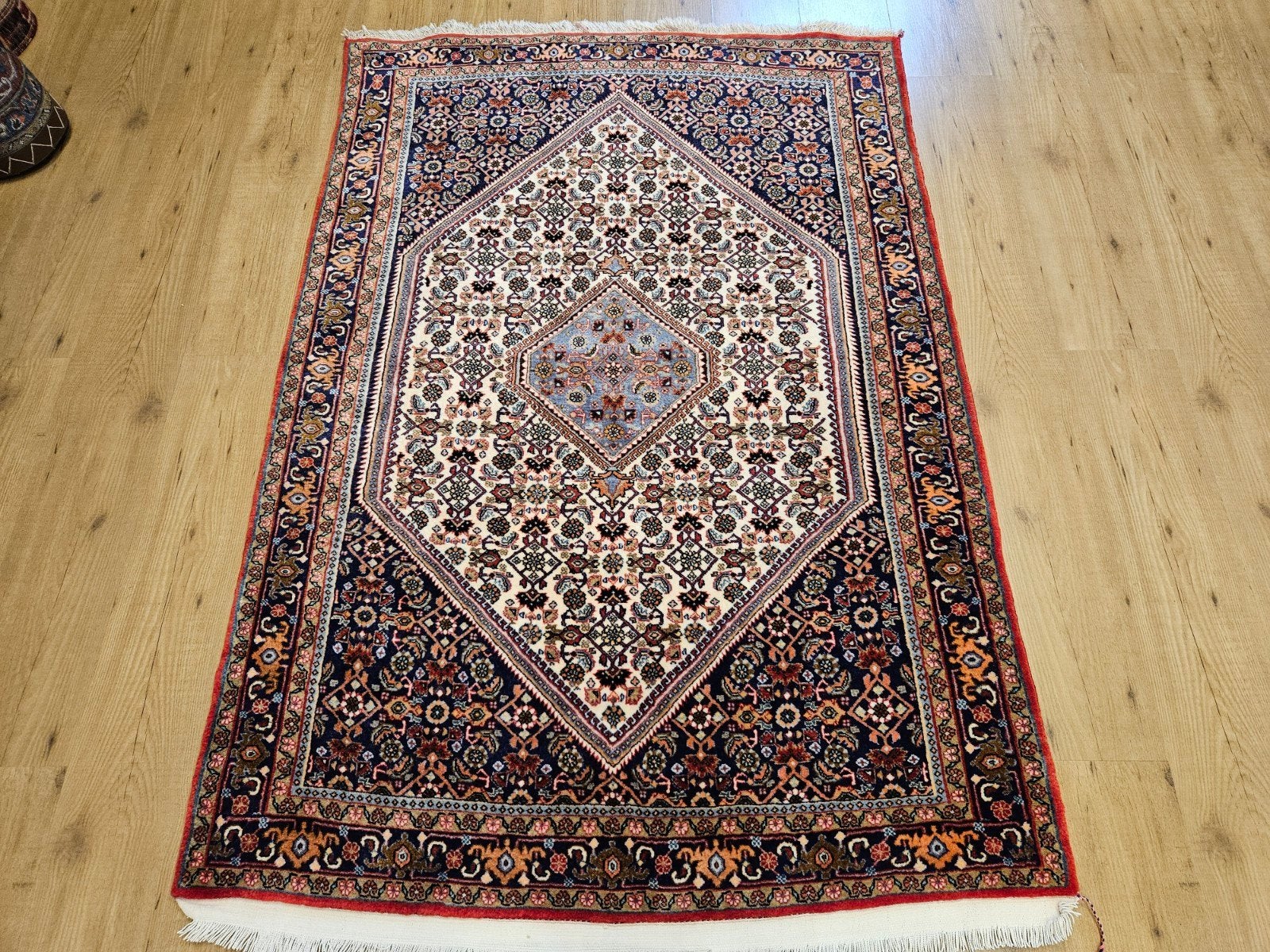 Vintage handgeknoopt perzisch tapijt bidjar 177x188, Info@SlatsAntiek.nl, Tweedehands, 100 tot 150 cm, Perzisch
