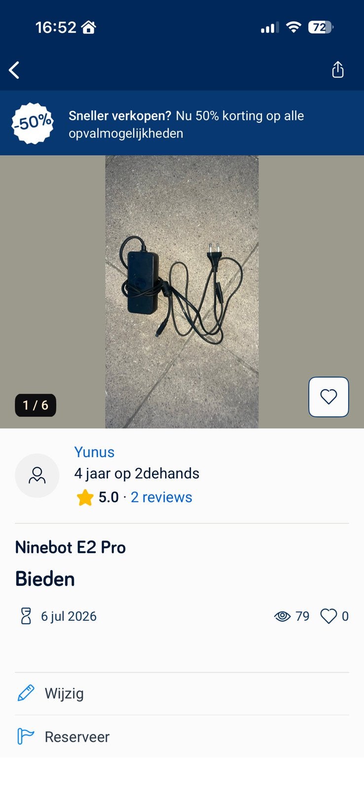 Ninebot E2 Pro, Ophalen, Zo goed als nieuw, Elektrische step (E-scooter)
