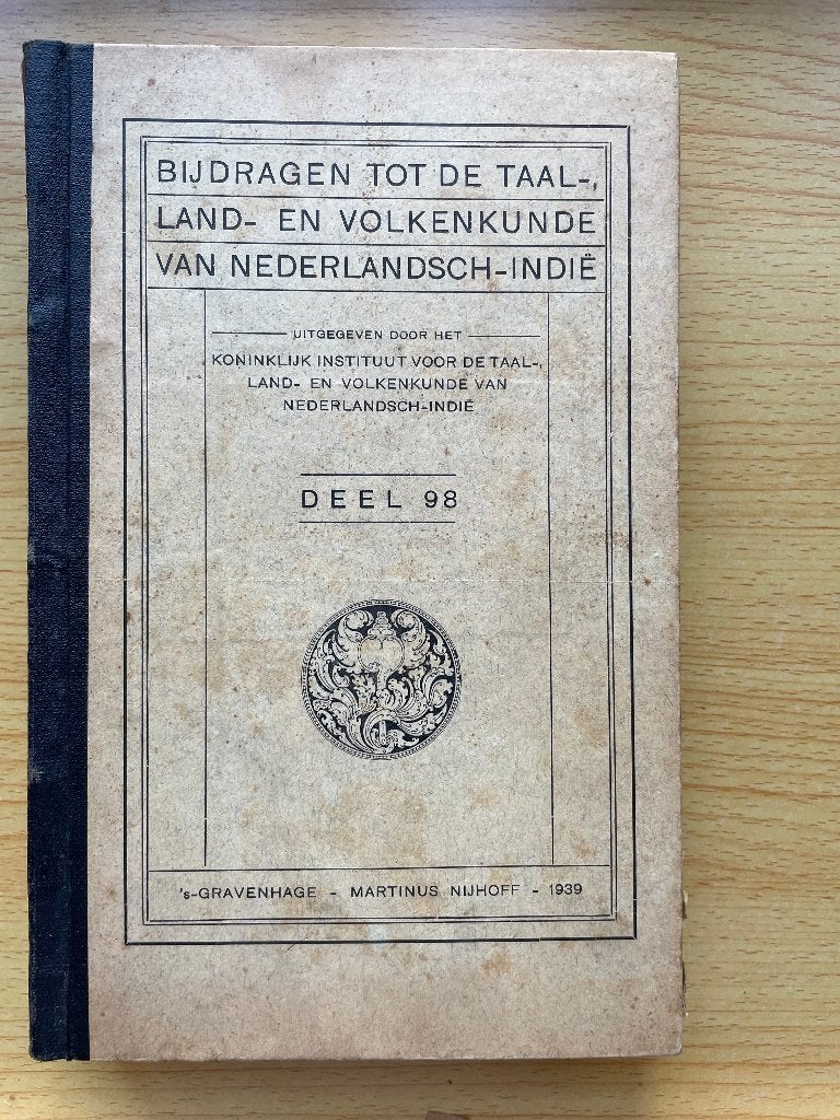 Bijdragen tot de Taal-, Land- en Volkenkunde van N.-Indië 98, Ophalen of Verzenden, Gelezen, Diverse auteurs