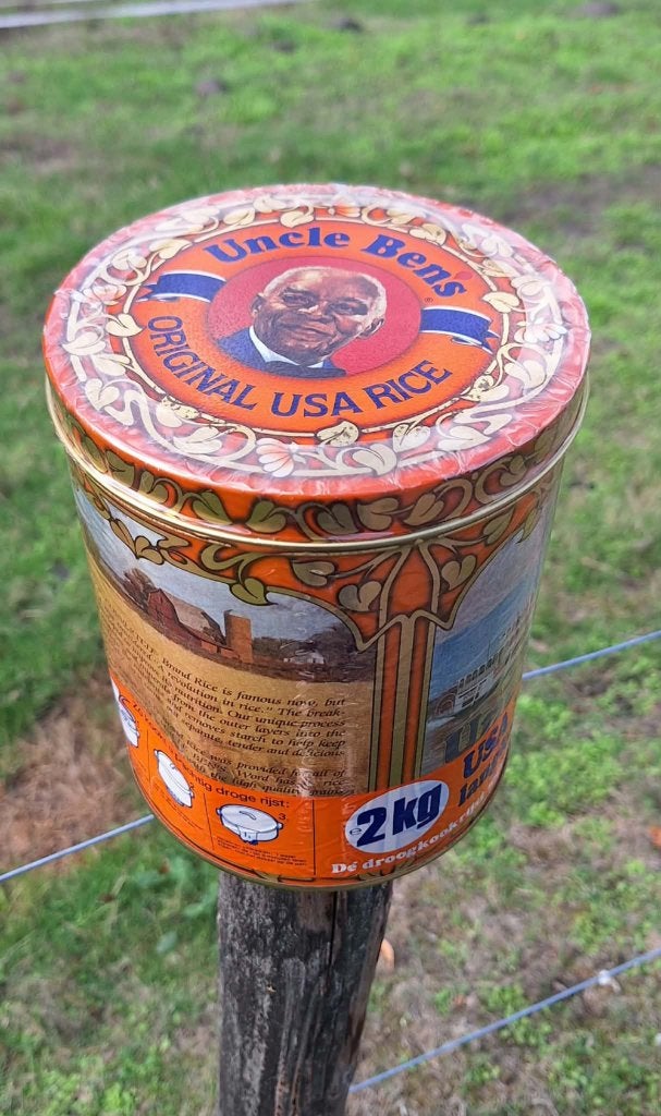 Uniek, New Old Stock, vol vintage blik Uncle Bens Rice., Ophalen of Verzenden, Nieuw, Overige, Overige merken