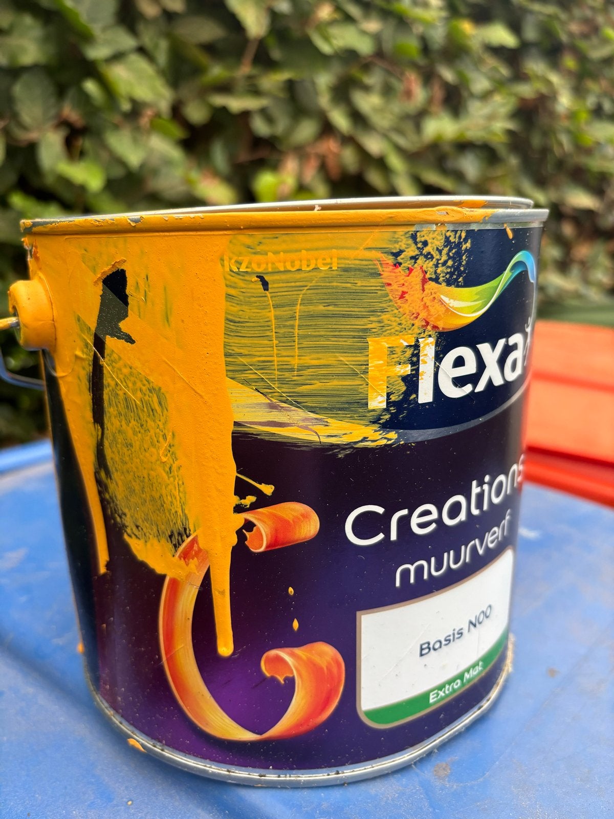 Flexa Creations Extra Matte Okergele Muurverf (2/3 vol), Doe-het-zelf en Verbouw, Verf, Beits en Lak, Ophalen, Gebruikt, Geel